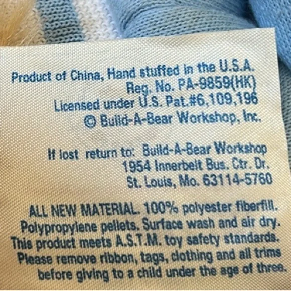 Build A Bear Teddy Bear Dance Team Hoody Sweatshirt Blue Athletic Collectible - Picture 9 of 10